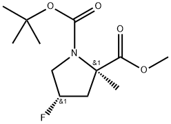 1-(tert-butyl) 2-methyl (2R,4S)-4-fluoro-2-methylpyrrolidine-1,2-dicarboxylate Structure