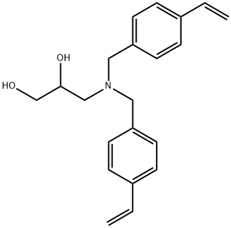 3-[Bis[(4-ethenylphenyl)methyl]amino]-1,2-propanediol Structure