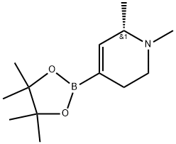 (S)-1,6-Dimethyl-4-(4,4,5,5-tetramethyl-1,3,2-dioxaborolan-2-yl)-1,2,3,6-tetrahydropyridine Structure