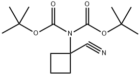 Imidodicarbonic acid, 2-(1-cyanocyclobutyl)-, 1,3-bis(1,1-dimethylethyl) ester Structure