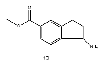 METHYL 1-AMINO-2,3-DIHYDRO-1H-INDENE-5-CARBOXYLATE HYDROCHLORIDE 구조식 이미지