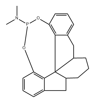 (1S, 2S, 2'S)-2,2'-propylene-N,N-dimethyl-(1,1'-spirobiindane-7,7'-diyl)phosphoramidite Structure