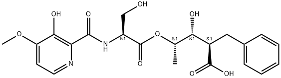 L-?Serine, N-?[(3-?hydroxy-?4-?methoxy-?2-?pyridinyl)?carbonyl]?-?, 4-?ester with 2,?5-?dideoxy-?2-?(phenylmethyl)?-?L-?arabinonic acid Structure