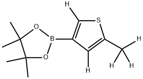 4,4,5,5-tetramethyl-2-(5-(methyl-d3)thiophen-3-yl-2,4-d2)-1,3,2-dioxaborolane Structure