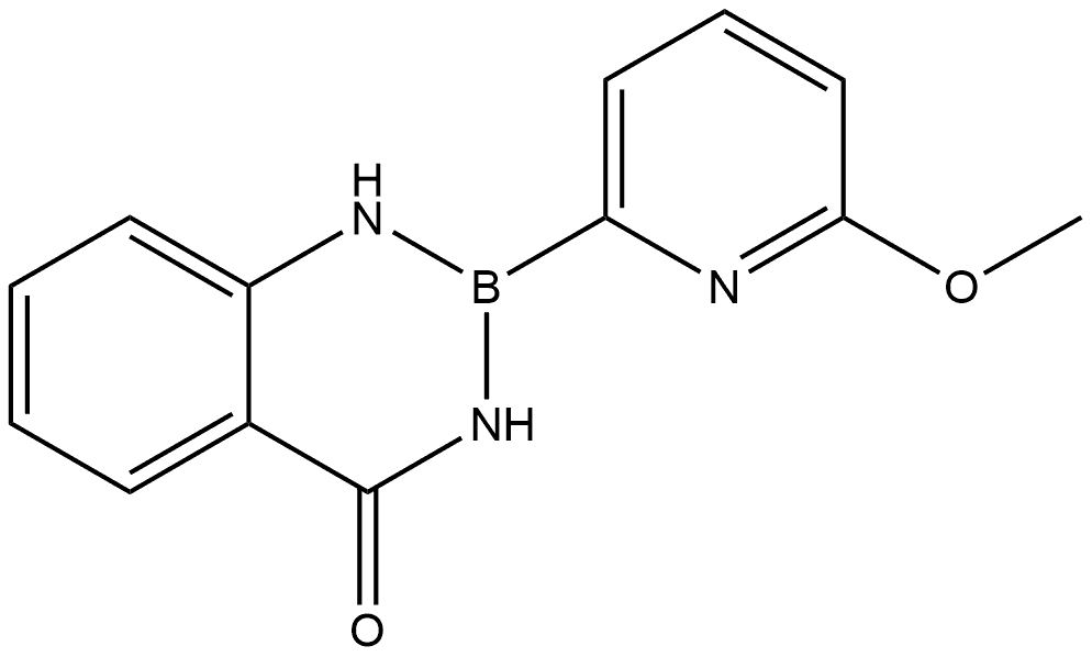 2-(6-Methoxypyridin-2-yl)-2,3-dihydrobenzo[d][1,3,2]diazaborinin-4(1H)-one Structure