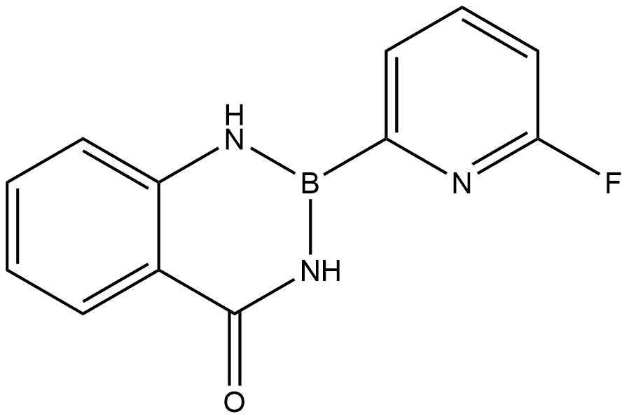 2-(6-Fluoropyridin-2-yl)-2,3-dihydrobenzo[d][1,3,2]diazaborinin-4(1H)-one Structure