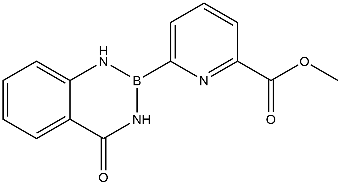 Methyl 6-(4-oxo-3,4-dihydrobenzo[d][1,3,2]diazaborinin-2(1H)-yl)picolinate Structure