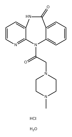 Pirenzepine DiHydrochloride Monohydrate Structure