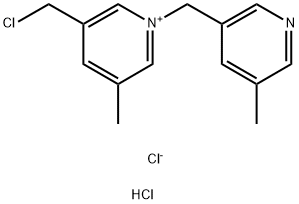 Pyridinium, 3-(chloromethyl)-5-methyl-1-[(5-methyl-3-pyridinyl)methyl]-, chloride, hydrochloride (1:1:1) 구조식 이미지