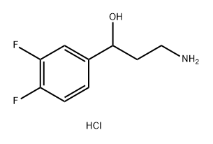 Benzenemethanol, α-(2-aminoethyl)-3,4-difluoro-, hydrochloride (1:2) Structure