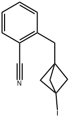 2-[(3-Iodobicyclo[1.1.1]pent-1-yl)methyl]benzonitrile Structure