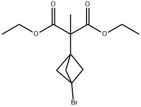 2-(3-Bromo-bicyclo[1.1.1]pent-1-yl)-2-methyl-malonic acid diethyl ester Structure