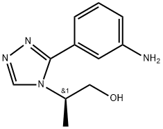 4H-1,2,4-Triazole-4-ethanol, 3-(3-aminophenyl)-β-methyl-, (βR)- Structure