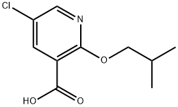 5-Chloro-2-(2-methylpropoxy)-3-pyridinecarboxylic acid Structure