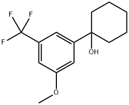 1-(3-methoxy-5-(trifluoromethyl)phenyl)cyclohexanol 구조식 이미지