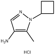 1H-Pyrazol-4-amine, 1-cyclobutyl-5-methyl-, hydrochloride (1:2) Structure