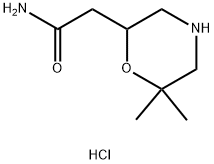 2-Morpholineacetamide, 6,6-dimethyl-, hydrochloride (1:1) Structure