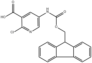 5-((((9H-Fluoren-9-yl)methoxy)carbonyl)amino)-2-chloronicotinic acid Structure