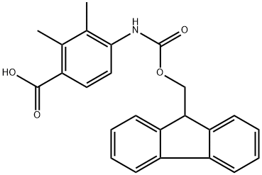 4-((((9H-Fluoren-9-yl)methoxy)carbonyl)amino)-2,3-dimethylbenzoic acid Structure