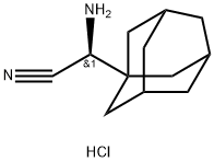 Tricyclo[3.3.1.13,7]decane-1-acetonitrile, α-amino-, hydrochloride (1:1), (αS)- Structure