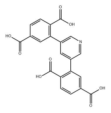 3,5-bis (2,5-dicarboxyphenyl) pyridine Structure