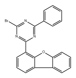 2-Bromo-4-(4-dibenzofuranyl)-6-phenyl-1,3,5-triazine Structure