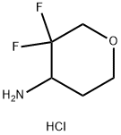 2H-Pyran-4-amine, 3,3-difluorotetrahydro-, hydrochloride (1:1) 구조식 이미지