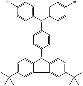 4-bromo-N-(4-bromophenyl)-N-(4-(3,6-di-tert-butyl-9H-carbazol-9-yl)phenyl)aniline Structure