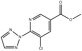 5-Chloro-6-[1,2,3]triazol-2-yl-nicotinic acid methyl ester Structure