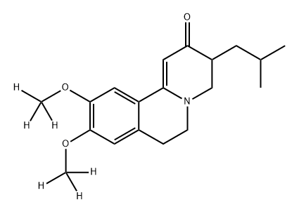 2H-Benzo[a]quinolizin-2-one, 3,4,6,7-tetrahydro-9,10-di(methoxy-d3)-3-(2-methylpropyl)- Structure