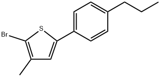 2-Bromo-3-methyl-5-(4-propylphenyl)thiophene Structure