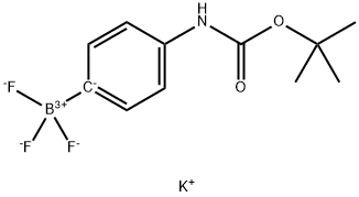 Potassium 4-BOC-aminophenyltrifluoroborate 구조식 이미지