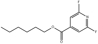 Hexyl 2,6-difluoro-4-pyridinecarboxylate Structure