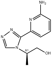 4H-1,2,4-Triazole-4-ethanol, 3-(6-amino-2-pyridinyl)-β-methyl-, (βR)- Structure