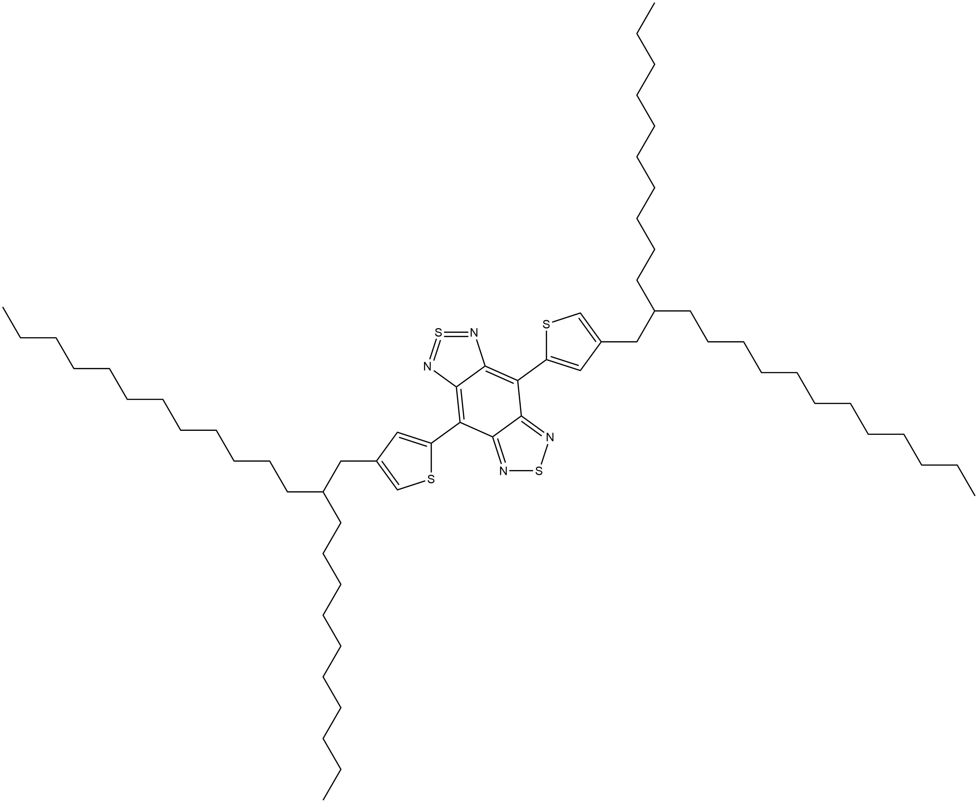 2λ4δ2-Benzo[1,2-c:4,5-c']bis[1,2,5]thiadiazole, 4,8-bis[4-(2-decyltetradecyl)-2-thienyl]- Structure