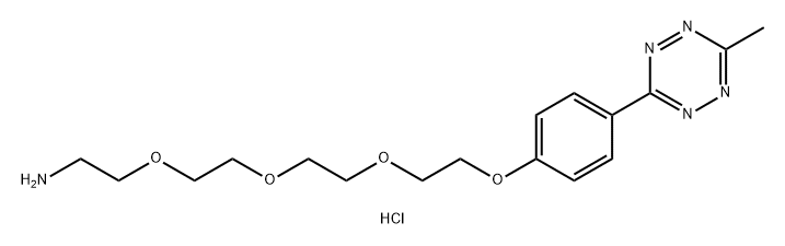 Methyltetrazine-PEG4-amine HCl salt 구조식 이미지