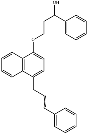 Benzenemethanol, α-[2-[[4-(3-phenyl-2-propen-1-yl)-1-naphthalenyl]oxy]ethyl]- Structure