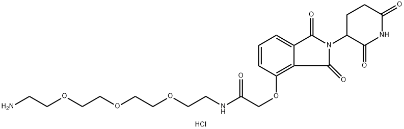 Thalidomide-O-amido-PEG3-C2-NH2 hydrochloride Structure