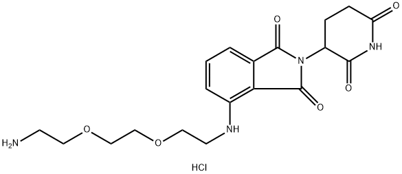 Thalidomide-NH-PEG2-C2-NH2 hydrochloride 구조식 이미지