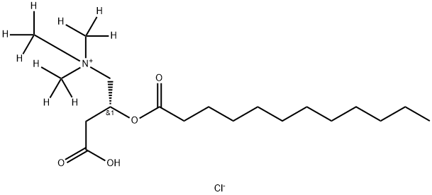 1-Propanaminium, 3-carboxy-N,N,N-tri(methyl-d3)-2-[(1-oxododecyl)oxy]-, chloride (1:1), (2R)- Structure