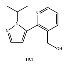 3-Pyridinemethanol, 2-[1-(1-methylethyl)-1H-pyrazol-5-yl]-, hydrochloride (1:1) Structure