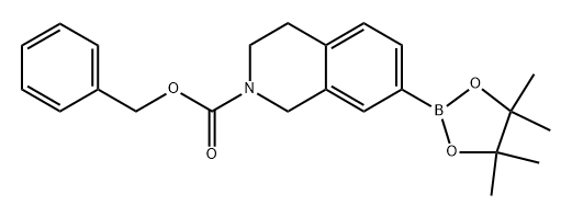 7-(4,4,5,5-Tetramethyl-[1,3,2]dioxaborolan-2-yl)-3,4-dihydro-1H-isoquinoline-2-carboxylic acid benzyl ester Structure