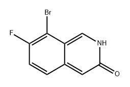 8-Bromo-7-fluoroisoquinolin-3(2H)-one 구조식 이미지