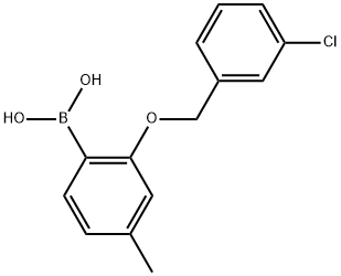 B-[2-[(3-Chlorophenyl)methoxy]-4-methylphenyl]boronic acid Structure