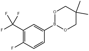 2-(4-fluoro-3-(trifluoromethyl)phenyl)-5,5-dimethyl-1,3,2-dioxaborinane Structure