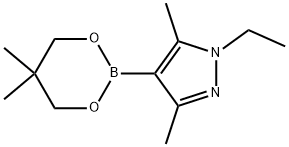 4-(5,5-dimethyl-1,3,2-dioxaborinan-2-yl)-1-ethyl-3,5-dimethyl-1H-pyrazole Structure