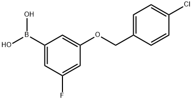 B-[3-[(4-Chlorophenyl)methoxy]-5-fluorophenyl]boronic acid Structure