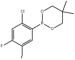 2-(2-chloro-4,5-difluorophenyl)-5,5-dimethyl-1,3,2-dioxaborinane 구조식 이미지