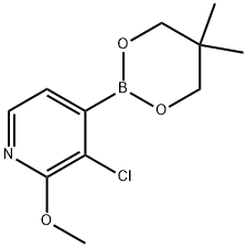 3-Chloro-4-(5,5-dimethyl-1,3,2-dioxaborinan-2-yl)-2-methoxypyridine Structure