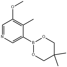 3-(5,5-dimethyl-1,3,2-dioxaborinan-2-yl)-5-methoxy-4-methylpyridine Structure